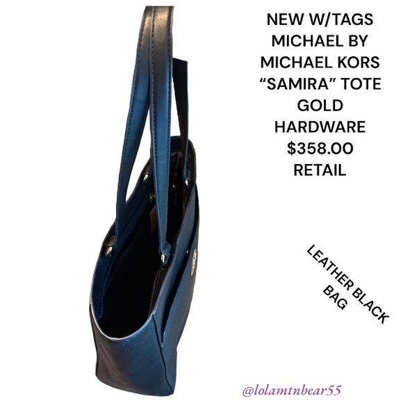 MICHAEL BY MICHAEL KORS “SAMIRA” BLACK LRG TOTE/PURSE BRAND NEW WITH TAGS - Picture 9 of 14